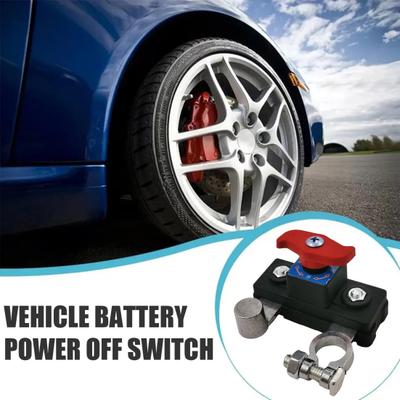 Battery Disconnect Switch Universal Power Cut Off 12V/24V Universal Battery Disconnect Leak Protector Prevent Battery Drain Circuit Breaker Switch
