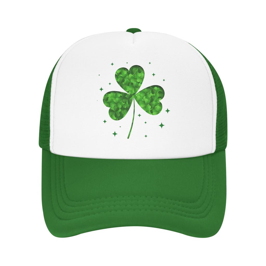 Happy Saint Patricks Day  Outfits Mesh Trucker Hat Summer Breathable  Meshback Sun Caps Trendy Adjustbale