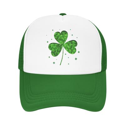 Happy Saint St Patricks Day  Trucker Hat For Men Women Breathable Mesh Side Hats Caps Adjustable Fit For Casual Headwear