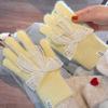 24-Year-old lace bow knitted gloves women's finger cold-proof dew finger gloves tide Korean