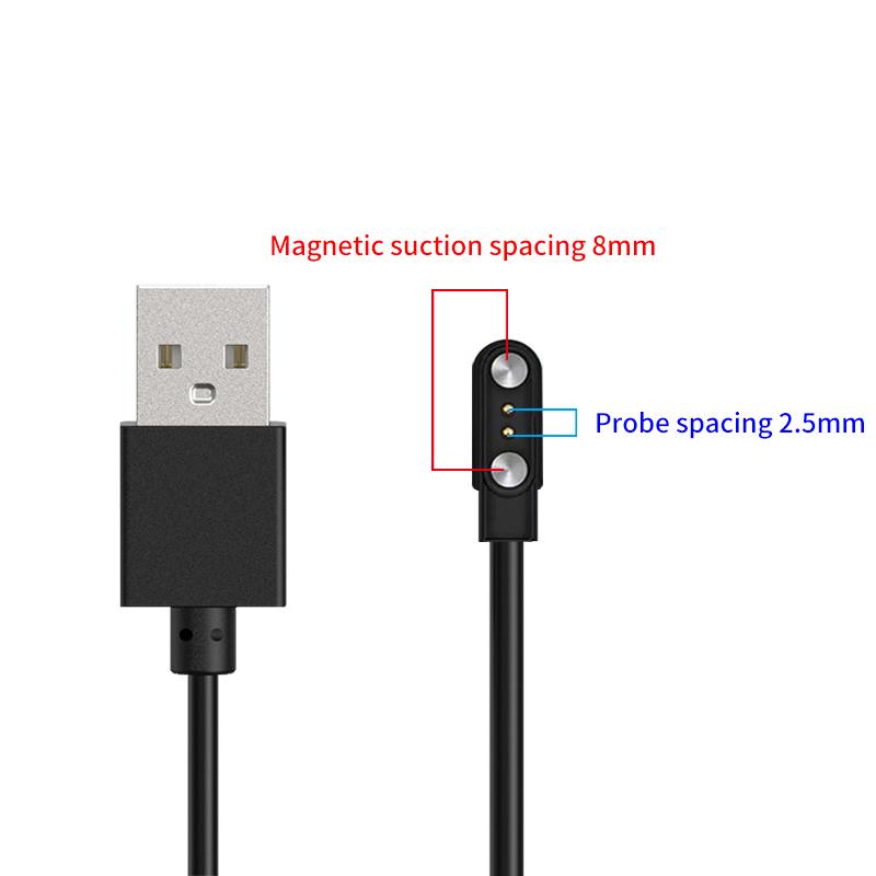 2 Pins 4Pins Smartwatch Dock Magnetic Charger Adapter Usb Charging Cable Cord For Smart Watch Power Charge Wire Accessories