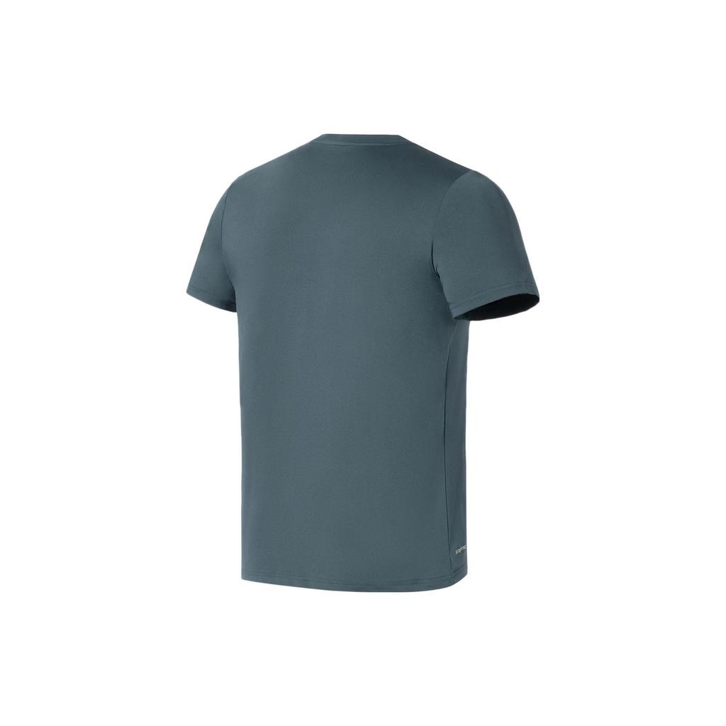 Li Ning SS23 Fitness Series Logo Letter Print Round Neck Short Sleeve T-Shirt Men Tops Lake-Green ATST613-2