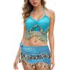 Shiny Latin Dance Top Halter Neck Sequins Crop Top Charming Belly Dance Bra  Nightclub