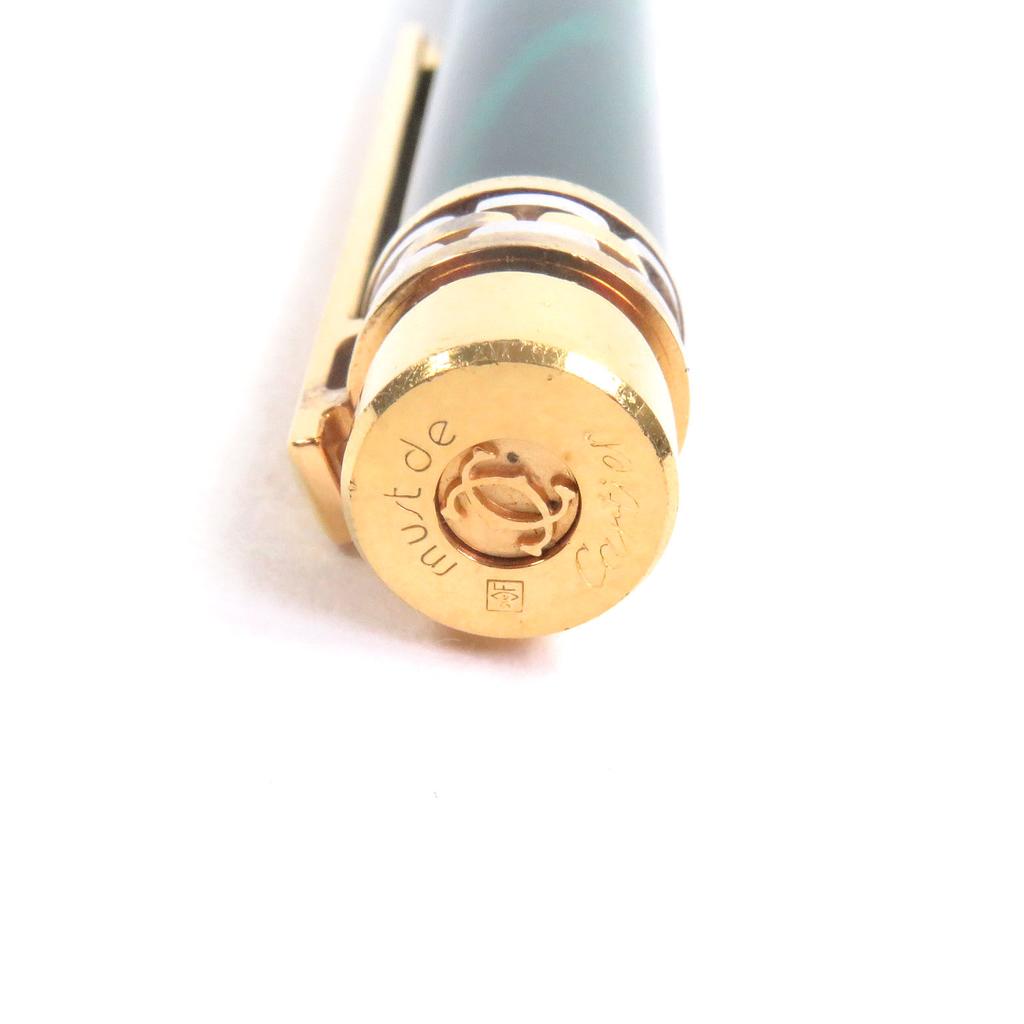 Great Cartier fountain pen Malachite Green gold 18K mens Used