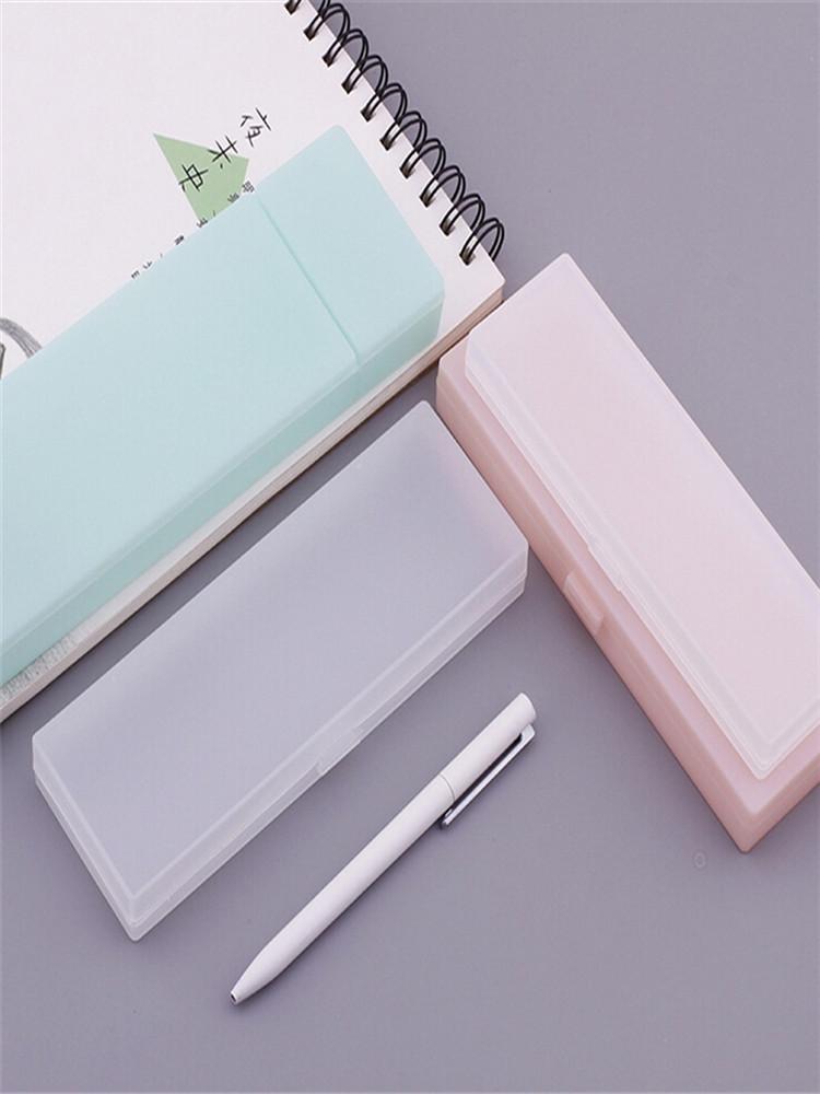 1Pc Rectangle single-layer Nail Art Tool Empty Storage Box Tweezers Clippers Brush Portable Plastic Container Pencil Case