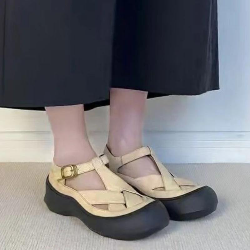 Fashion Platform Women's Sandals Flats Casual Sport Shoes Fashion Woman Saneakers 2025 Summer New Walking Dress Cozy Zapatillas De Mujer