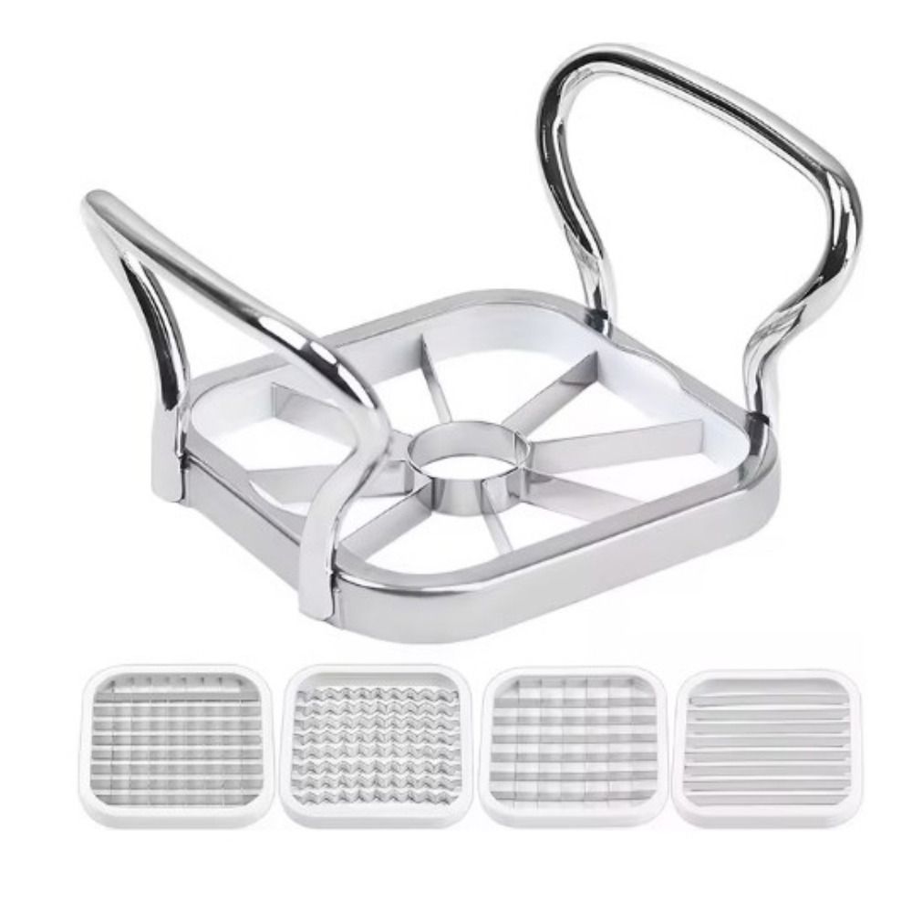 5pcs/set Manual French Fry Cutter Stainless Steel Fruit Cutter Cutting Potato Machine  Cucumber