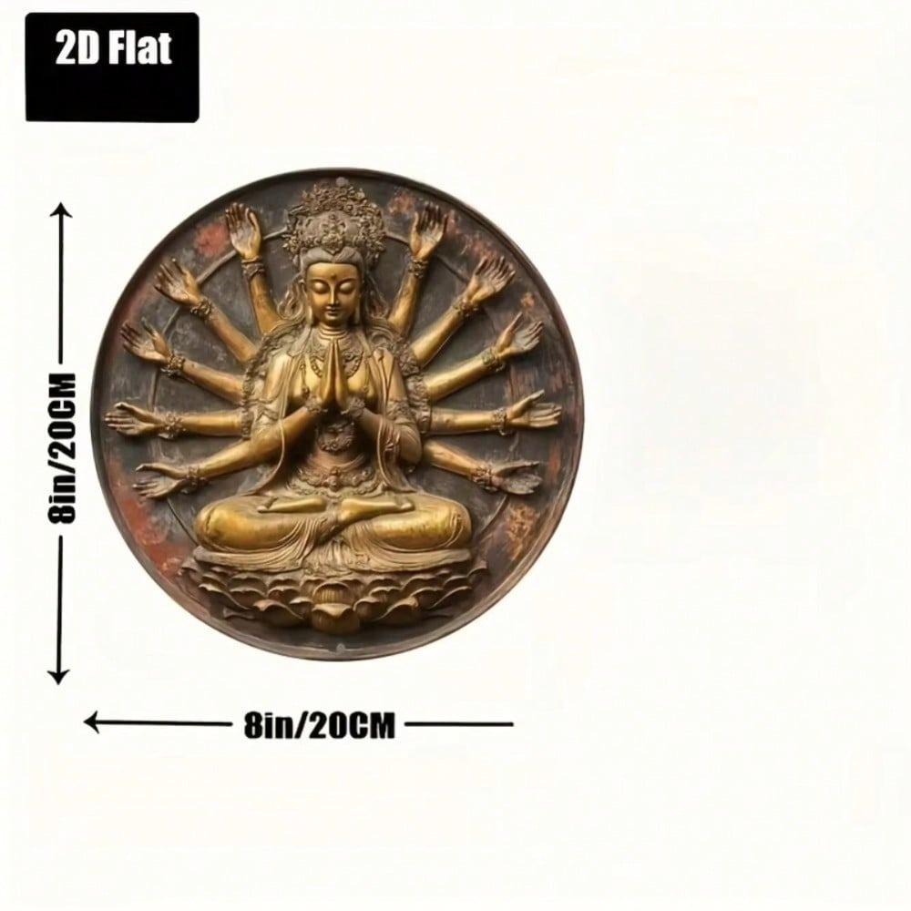 Vintage Buddhist Metal Wall Art For Home Bar Kitchen Cafe Office Decor Holiday Halloween Gift