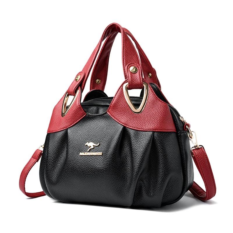 Wysokiej jakości minimalistyczna torba typu tote dla kobiet, modna torba na ramię, torba tote w kontrastowych kolorach, odpowiednia do codziennego użytku, na zakupy, do pracy.