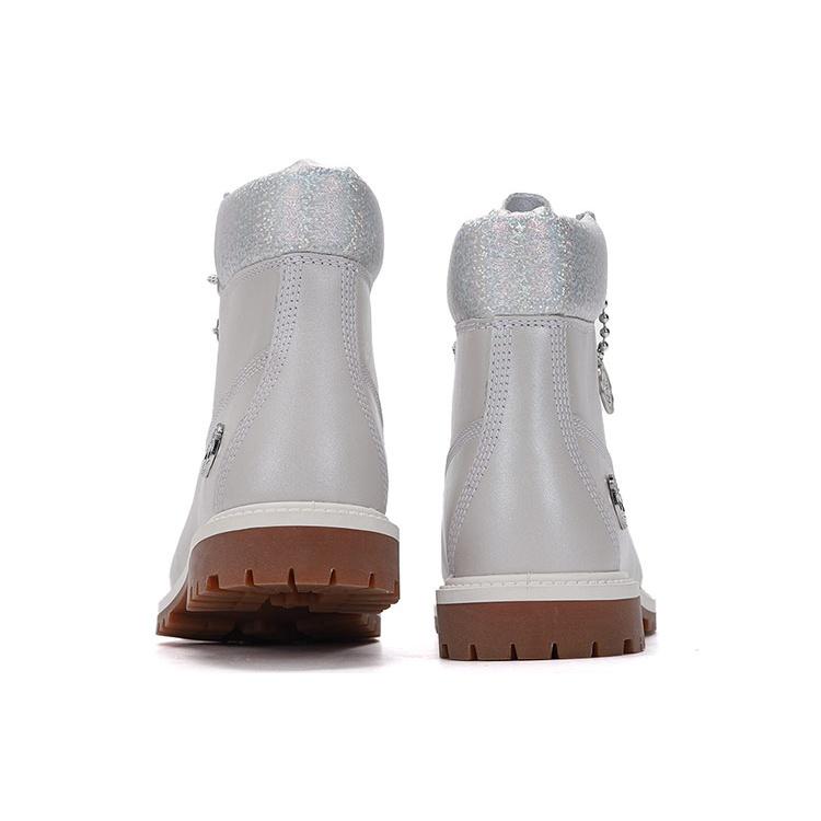 (WMNS) Timberland Heritage 6 Inch Waterproof Boots 'Light Grey Full Grain with Silver Collar' Women's A2M4DQ20