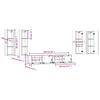 6 Piece TV Cabinet Set White Particleboard
