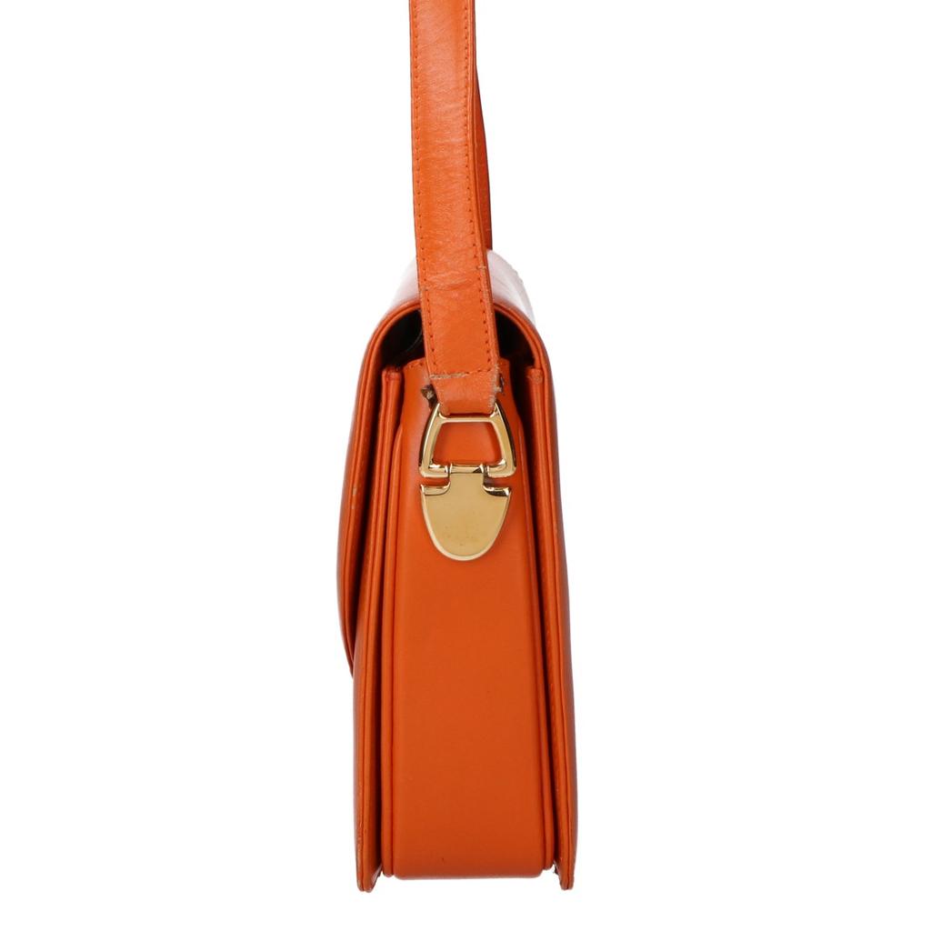 GIANFRANCO LOTTI leather Shoulder bag OrangeUsed