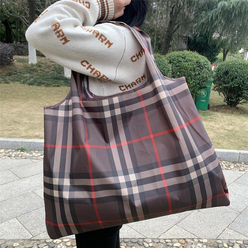 Foldable Eco Shopping Bag - Japanese Cartoon Design, Oxford Cloth, Portable & Eco-Friendly for Groceries