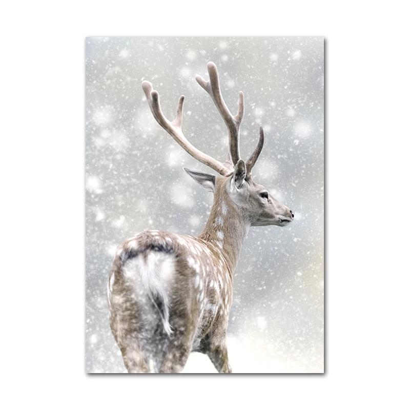 Merry Christmas Tree Flower Pinecone Letter Posters Prints Canvas Painting Festival Wall Art Pictures Living Room Home Decor