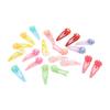 20pcs Mini Shape Dog Hair Flower 3cm Width Mini Hair Barrette Heart BB Clip  Beauty Matching