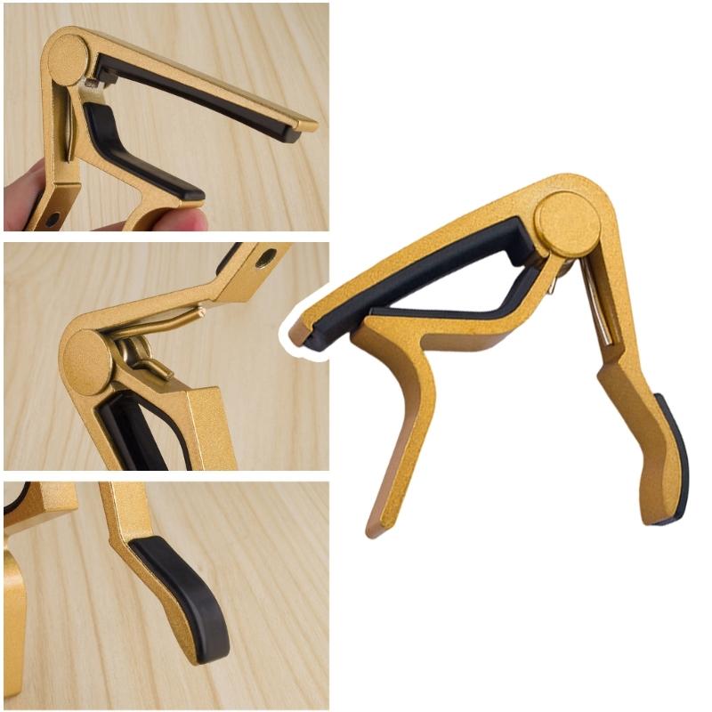 Portable 6-String Guitar Tunings Clamp Light Weight Quick Release Capo for Guitars, Ukulele, Bass, Mandolin, Banjo