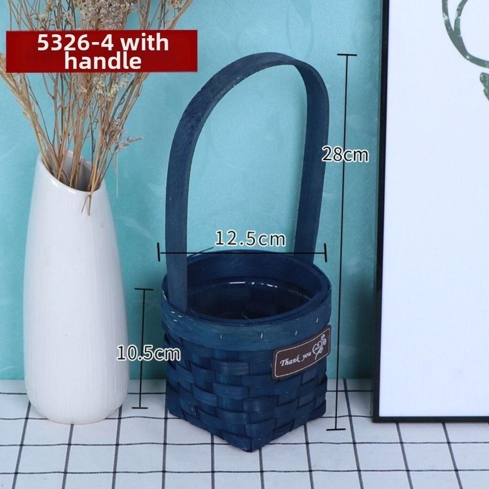 Household Willow Weaving Flower Basket Vegetable Fruit Flowers Holder  Living Room Decoration