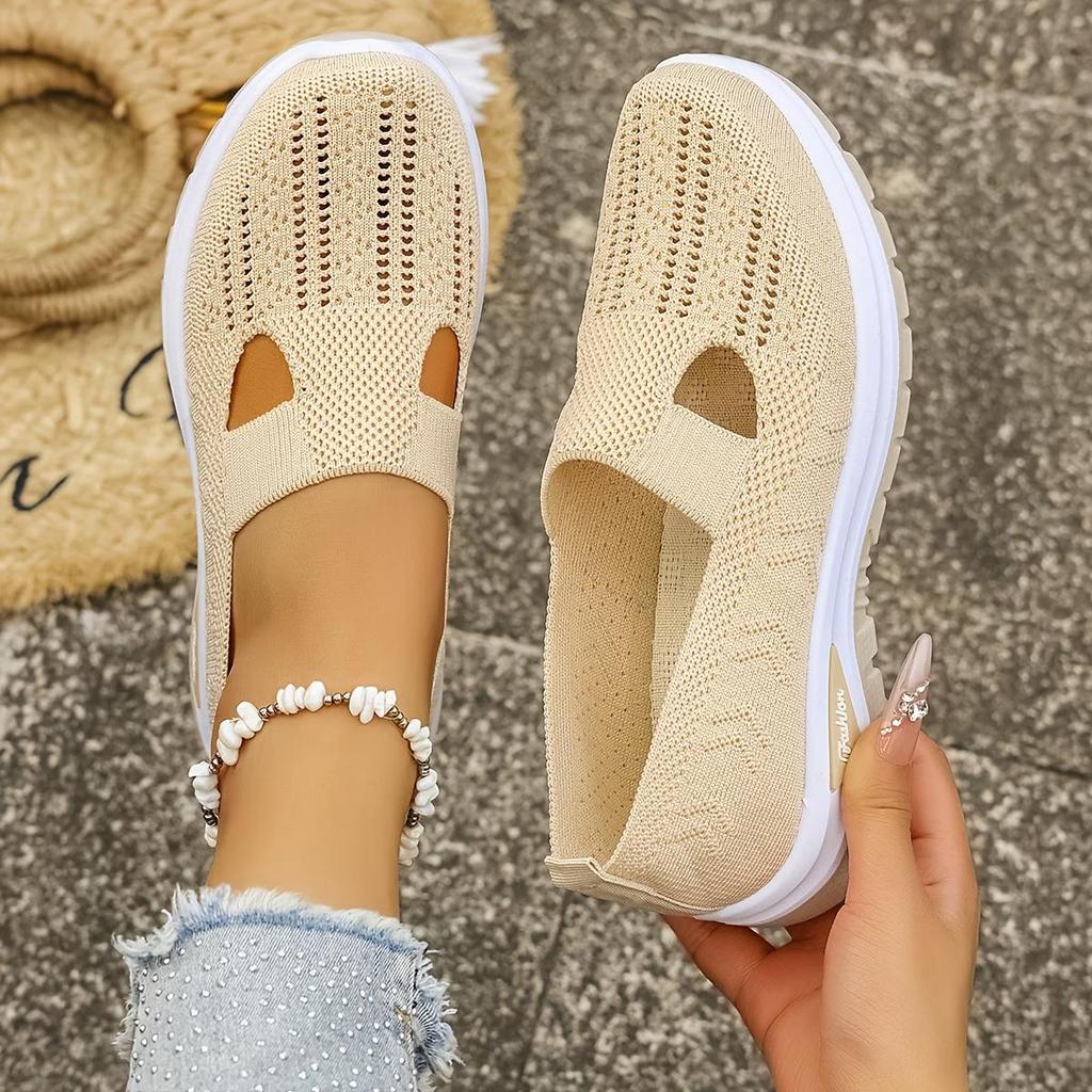 Chaussures Décontractées en Mesh Léger et Respirant, Faciles à Enfiler, Parfaites pour le Printemps et l'Été, Polyvalentes et Confortables, Comme des Baskets Blanches., Chaussures pour Femmes