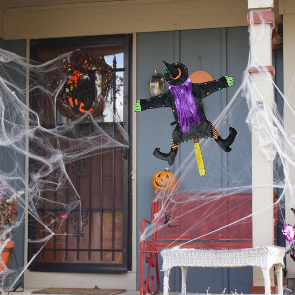 Witch Crashing Into Tree Decoration Witch Decor Outside Witchy Door Yard Witches Funny Party Scary