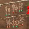 6 Pairs Vintage Dangle Earrings for Women Court Style Geometric New Year Festival Gifts Daily Wear Party Decors Versatile