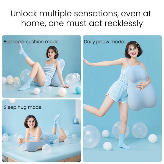 Couple Sleeping Pillow Memory Foam Wedge Cushion Hygienic Breathable Cover High Elastic Core Ergonomic Design Butt Cushion