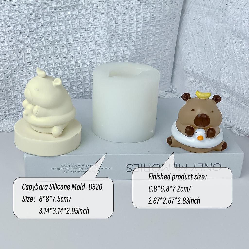 2025 NEW Cute Capybara Milk Jelly Silicone Mold Pudding Dolphin Pudding Mould Home Baking Accessories Kitchen Tool