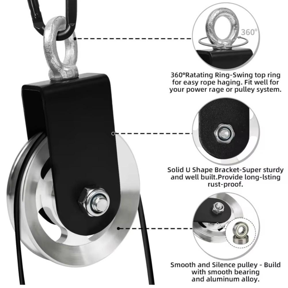 Quiet&Smooth Cable Pulley Wheel Maximum 353LBS Load Cable Pulley for Gym Equipment