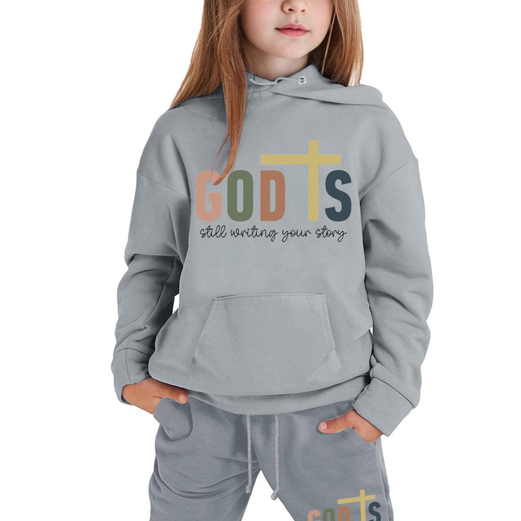 Chłopcy Dziewczęta Dresy Odzież Bluza z kapturem Spodnie dresowe do biegania Dresy Zestaw Modny Strój