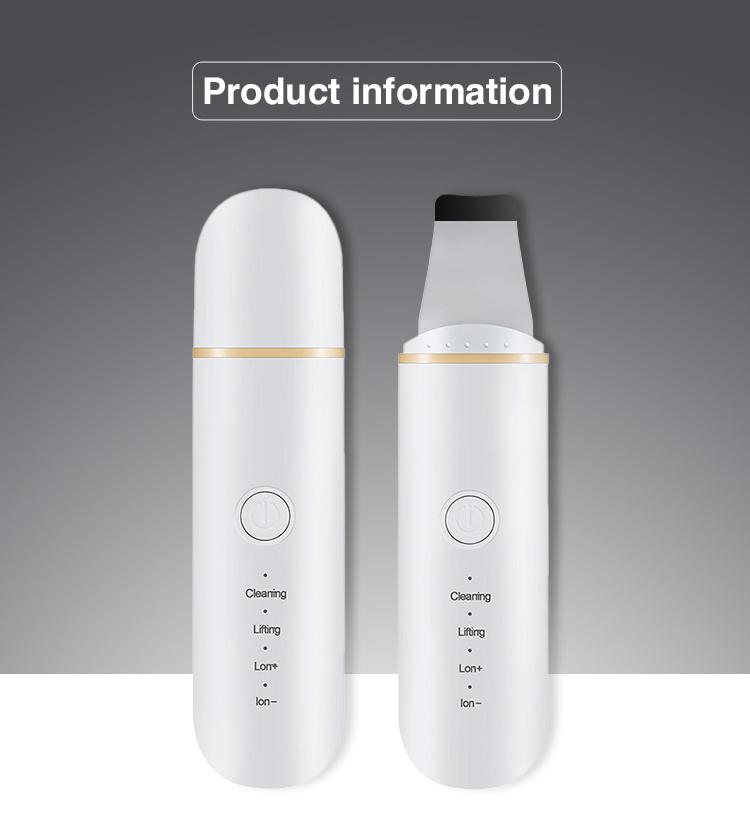 KKS Beauti Produkt Gesichtsstraffung Peeling Schallschaufel Mitesserentferner Vibration Elektrisch Ultraschall Gesichtshautreiniger Spatel