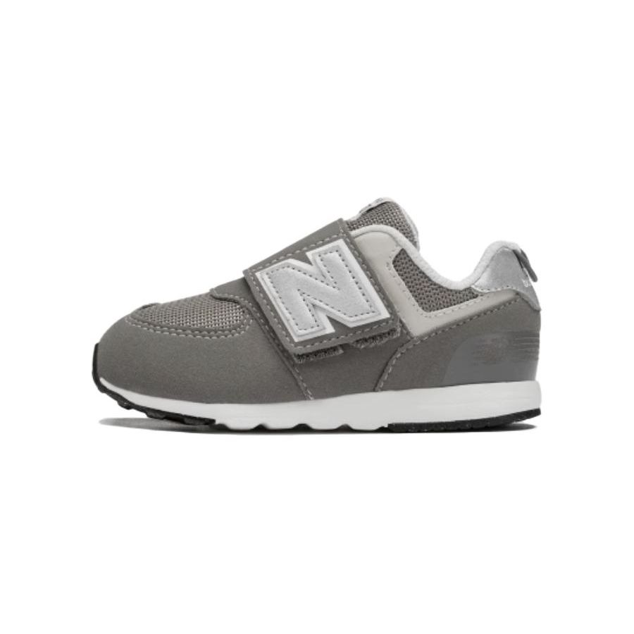 New Balance 574 New-B Hook & Loop Toddler Rain Cloud Silver Metallic Baby Sneakers NW574GR