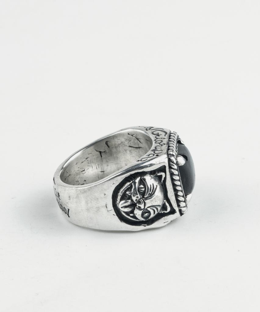 Sheen666 Crazy Cat Onyx Silver Ring (Type A)