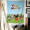 Name Custom Bing Wall Tapestry Aesthetic Wall Hanging Printed Fabric Blanket Decorative Tapestries for Bedroom Living Room Home Decor