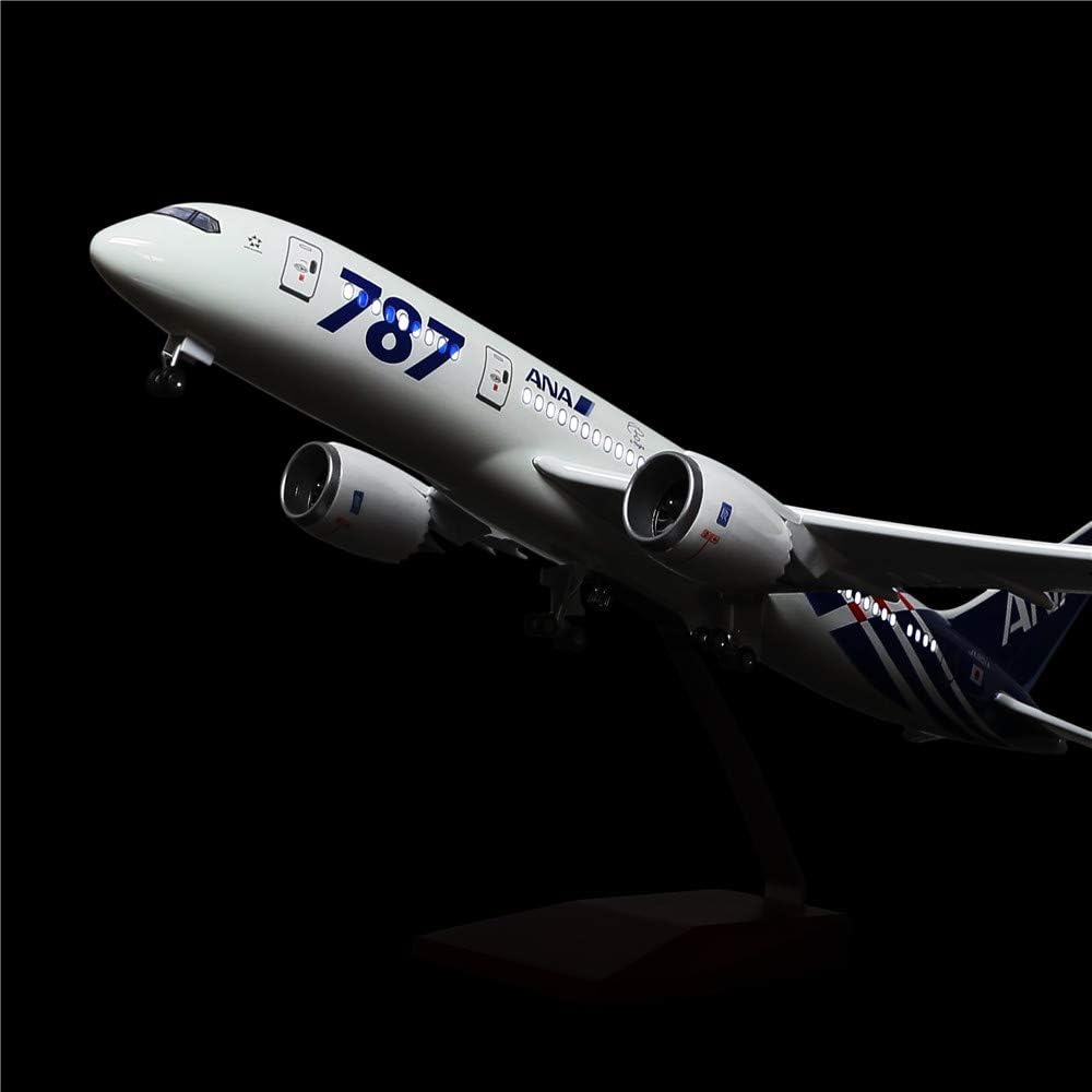 Resin Model B787 Aircraft All Nippon Airways Airlines Planes Scale 1/130 47CM Msimulation Aviation Airliner Airplane With Wheels