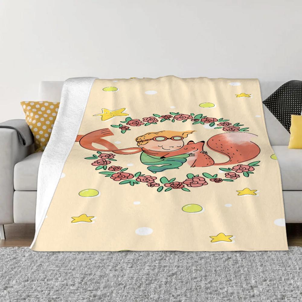 Le Petit Prince Fluffy Soft Blankets & Throws Knee Blanket King Size Luxury Bedding Bed Throw Home and Decoration Knitted Plaid