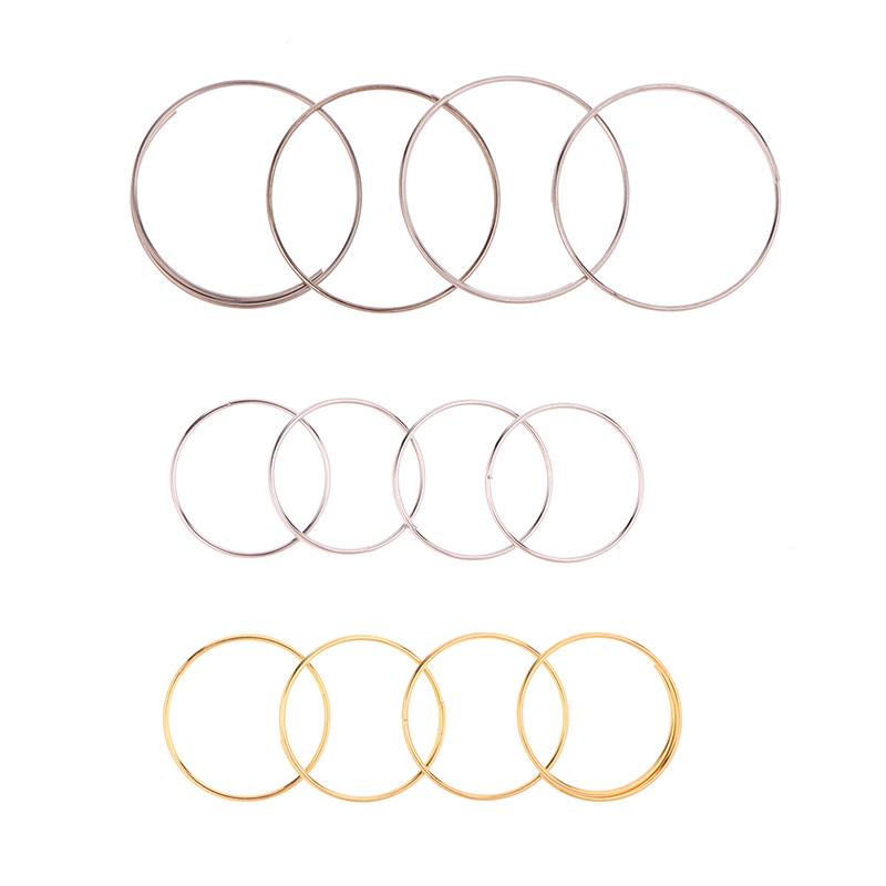100Pcs 11Mm 12Mm 13Mm 15Mm 20Mm 30Mm Round Stainless Steel Ring For Chandelier  Bead Pendant Part Light Curtain Connector