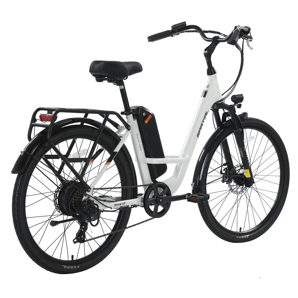 SPATIAL Elite Dames Multi-Terrain Elektrische Fiets Met Kinderzitje 250W Motor 36V13AH Batterij 26 Inch Wegbanden Elektrische Fiets Buiten Rijden E-Bike