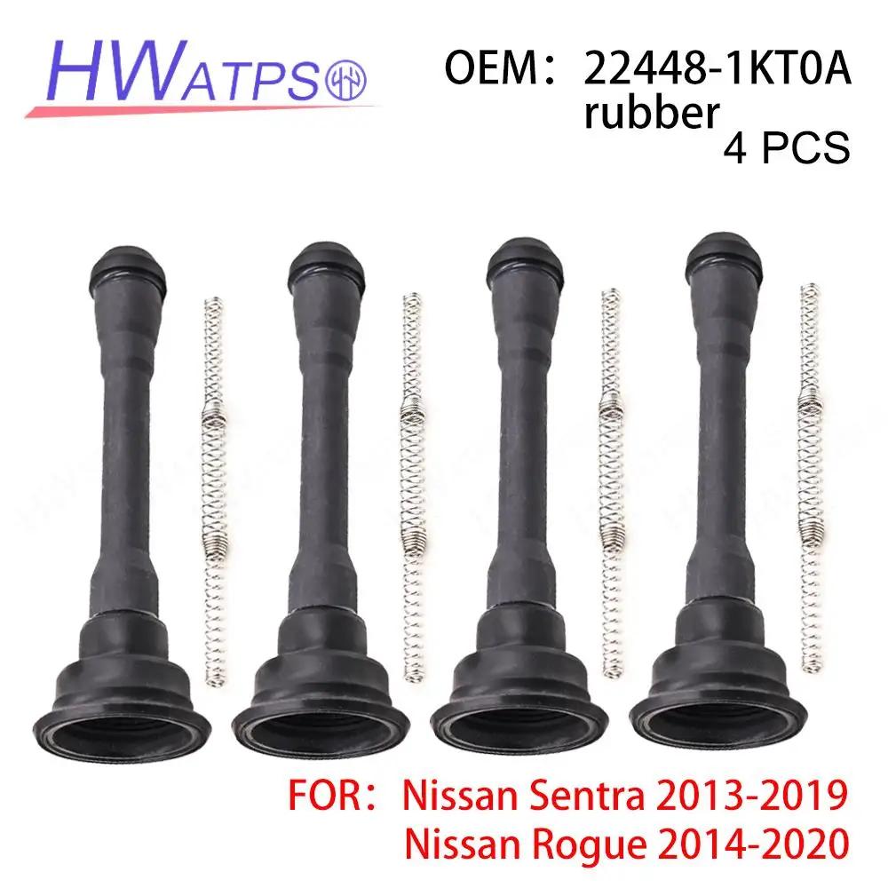 

22448-1KT0A New Spark Plug Cap Ignition Coil Rubber For INFINITI Q70 QX70 FX50 M56 QX60 Nissan Rogue Sentra Versa 4 PCS