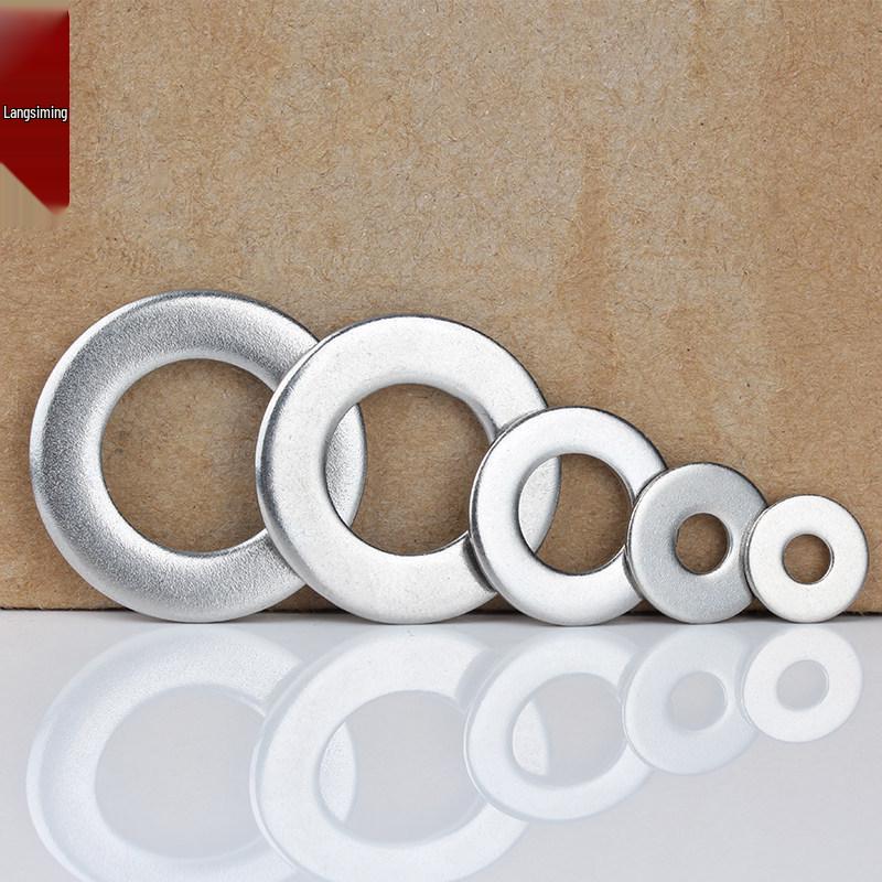 Large 304 Stainless Steel Flat Washer - Thickened & Ultra-thin Metal Spacer for M3-M12 Screws