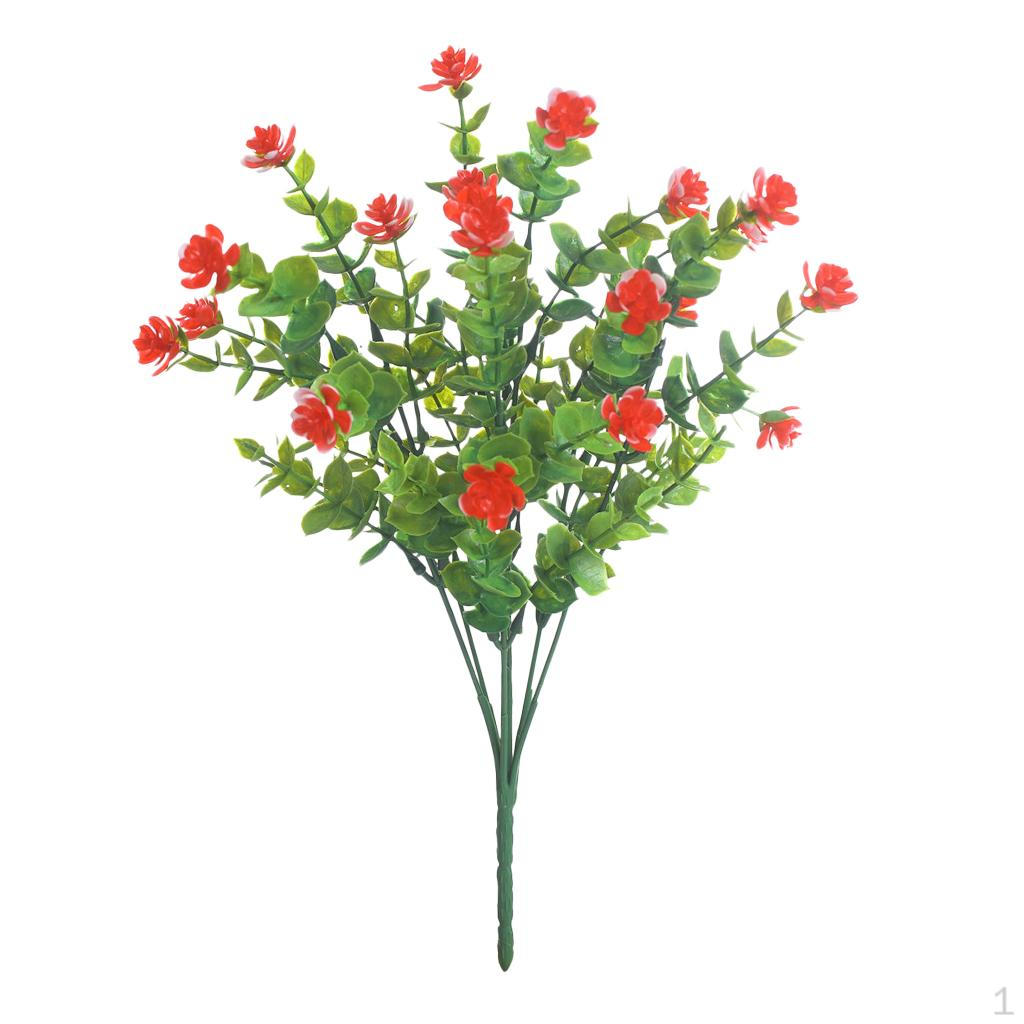 7 Branches Eucalyptus Rose Flower Bunch Floral Arrangement