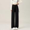 Elegant High Waist Wide Leg Pants with Ancient Button Design for Women
