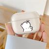 Cute Cartoon Couque Cat Clear Earphone Case For Apple AirPods 4 3rd 2 Pro2 Transparent Cover For Airpod 1 3 Protective Fundas