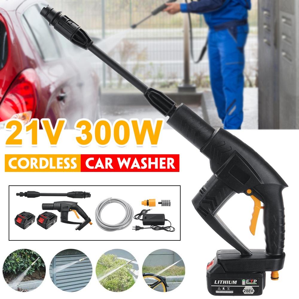 288VF High Pressure Water Guns 300W Portable Electric Car Washer Water Pump W/ 1pc/2pcs Battery Alsao Adapted To Battery 21V