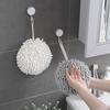 Chenille Hand Towel with Hanging Strap Highly Water Absorbent Soft Superfine Fiber Thickened Reusable Kitchen Bathroom Cleaning Wipe Towel
