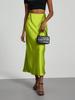 Women's Clothing Elegant Satin Midi Skirt Slim Fit High-Waisted Dress