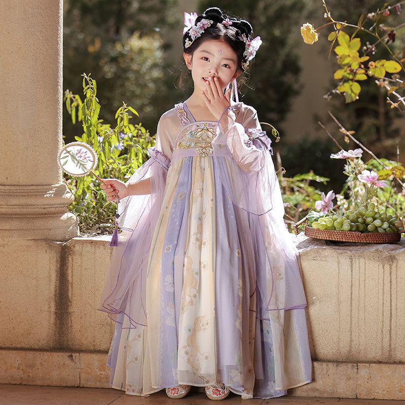 2026 Spring Hanfu Girls’ Ancient Style Princess Tang Suit Dress for Kids - Summer Edition