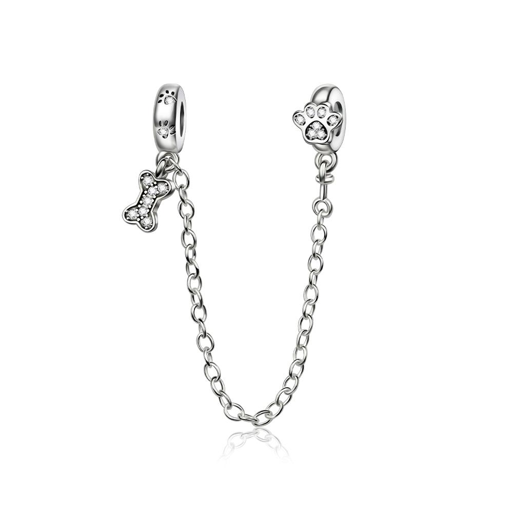 Copper Cross Elephant Safety Chain Zircon Pendant Beads Fit Original Charms Bracelet Women Diy Fine Jewelry Gift