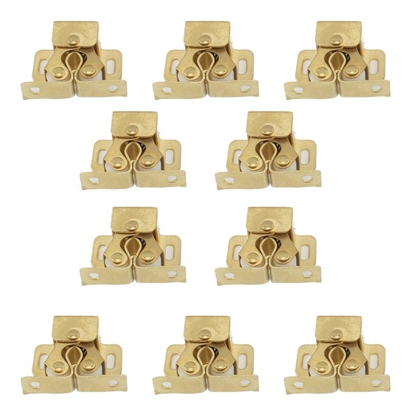 Pachet de 10 încuietori cu role duble pentru dulap pentru ușa dulapului, ușă mobilă de casă încuietori cu role duble