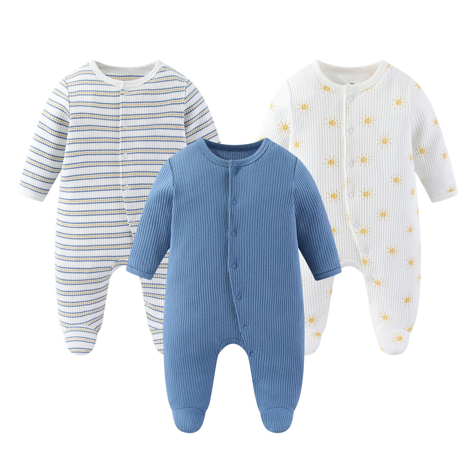 

Kiddiezoom Комплекты одежды для новорожденных из 3 предметов, 100% хлопок, одежда для девочек, комбинезоны с длинными рукавами, с рисунком на осень и весну 9M