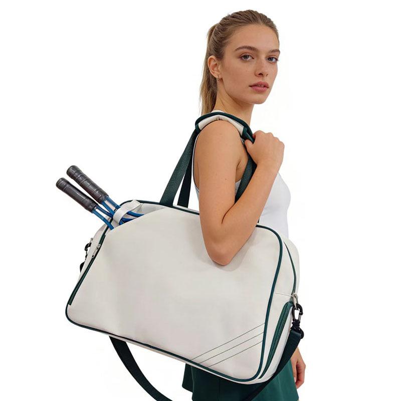 Large Capacity Tennis & Badminton Racket Bag with Shoe Compartment - Single Shoulder Crossbody Sports Bag