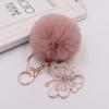 Exquisite Butterfly Plush Fur Ball Keychain for Bags, Cars, and Luggage.